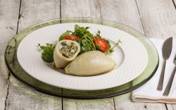 Foto receta pota rellena con berros para hosteleria fish solutions