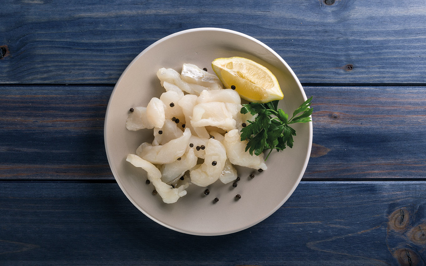 Migas de bacalao al punto de sal fish solutions para hosteleria