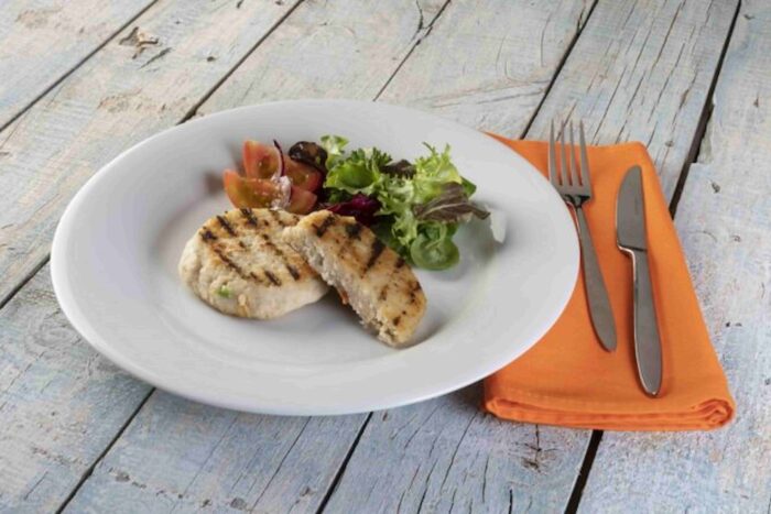 Foto formacion hamburguesas de pescado especiales fish solutions
