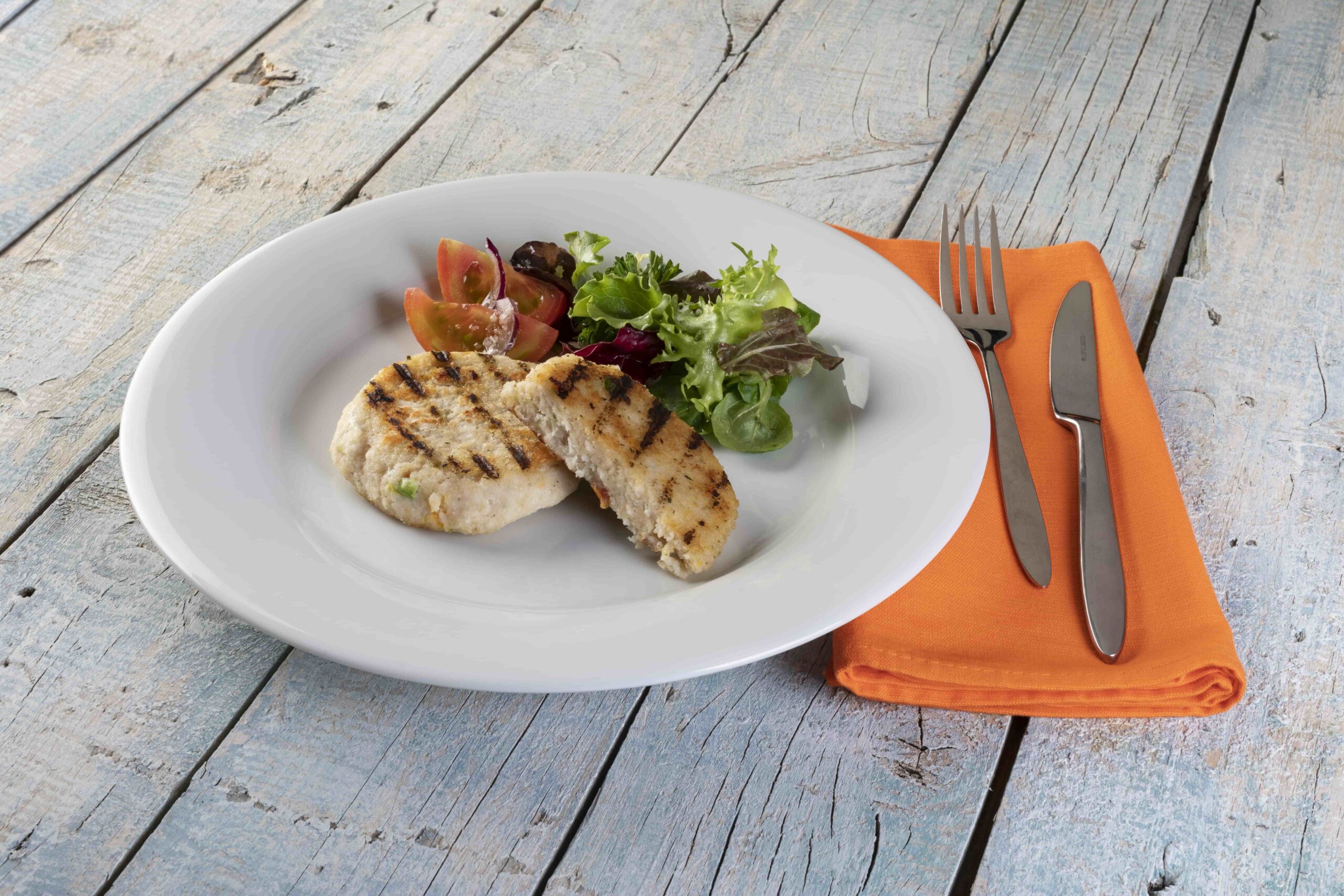Medallon de bacalao con vegetales fish solutions para hosteleria