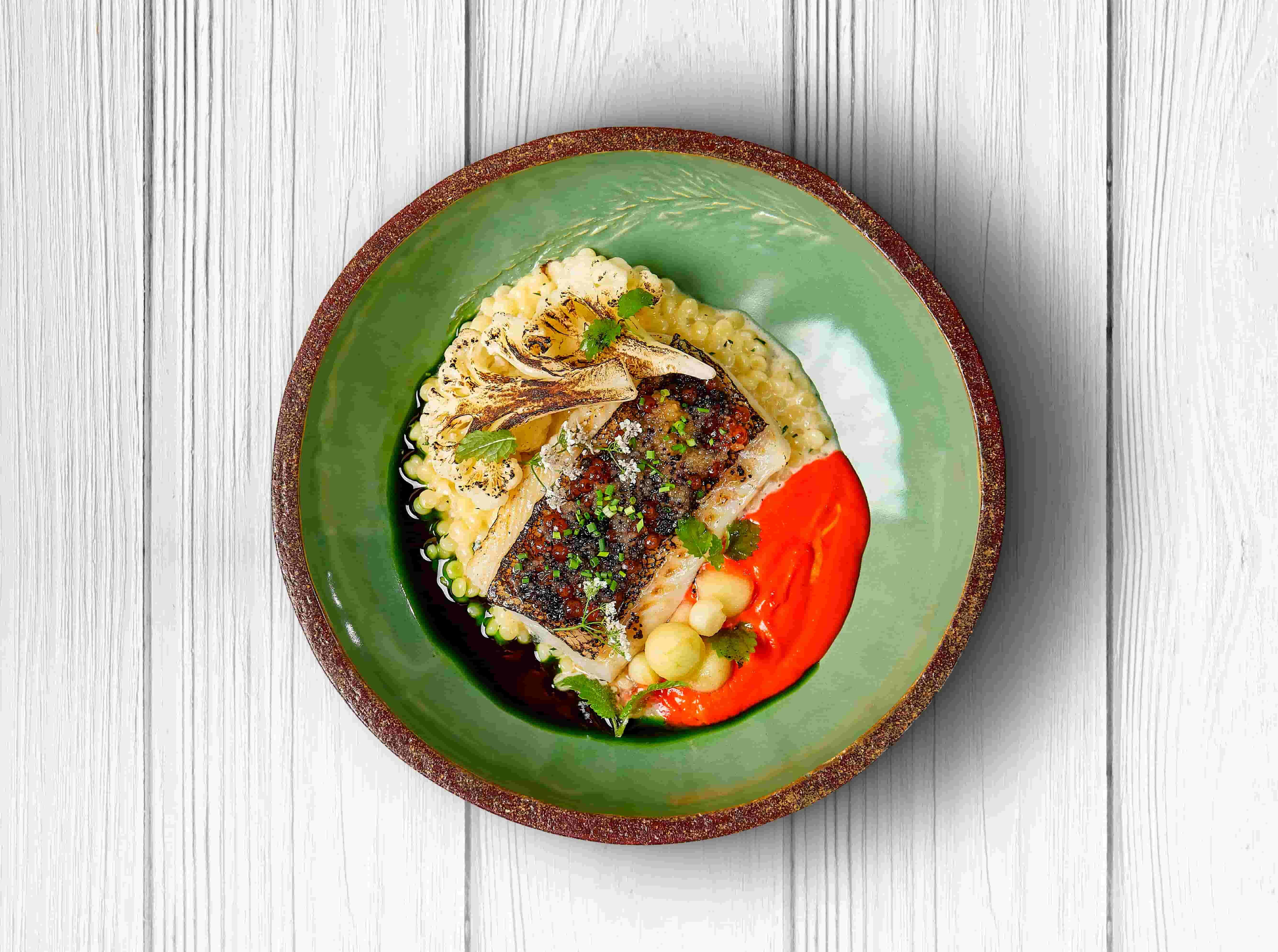 Foto receta cenital rodaballo a la brasa fish solutions