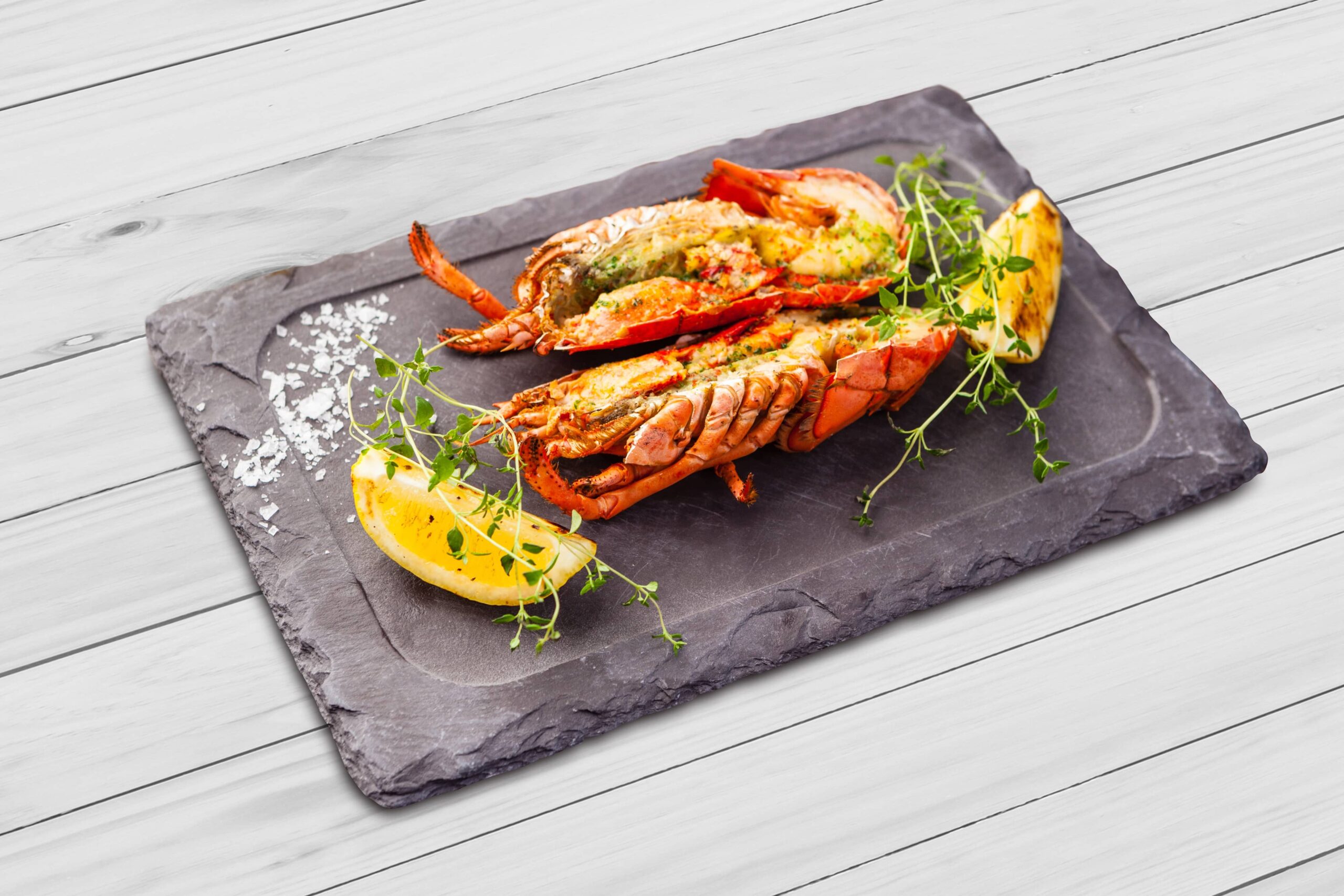 Foto receta langosta aromatizada con mantequilla de hierbas y limón pescanova fish solutions