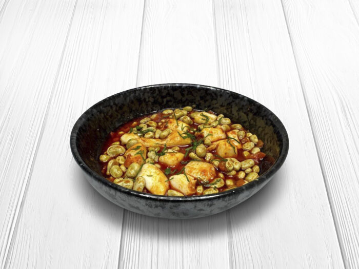 foto receta sopa de habitas con dados de potón Pescanova Fish Solutions